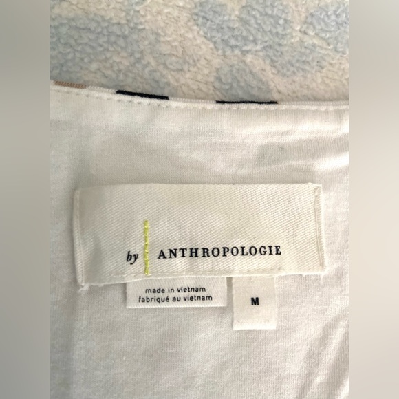 NWOT Anthropologie Ramona Dress Size M Ruched Jersey Stretchy White Animal Print - Picture 11 of 13